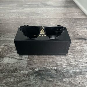 Versace Black Sunglasses With Box & Case